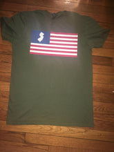 GSC AMERICAN FLAG TEE OLIVE GREEN